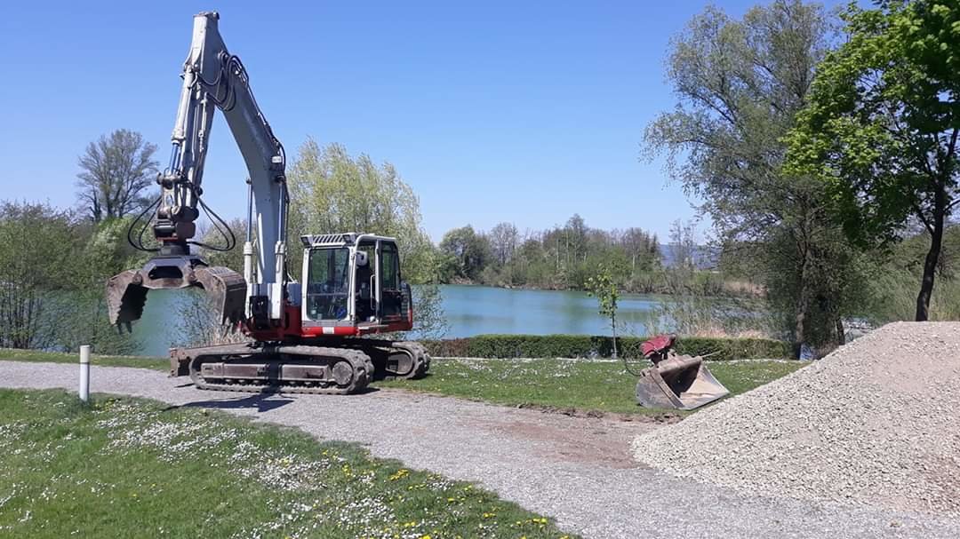 Baggerarbeiten an See von Erdbau Karl Prohaska